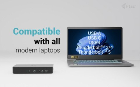 I-tec Stacja dokująca Universal Intelligent Dual Display Docking Station Power Delivery 100W