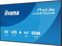 IIYAMA Monitor 65 cali LH6575UHS-B2AG,24/7,IPS,ANDROID.11,4K, WiFi, iiSignage2, FailOver, EShare, 24/7, full daisy chain