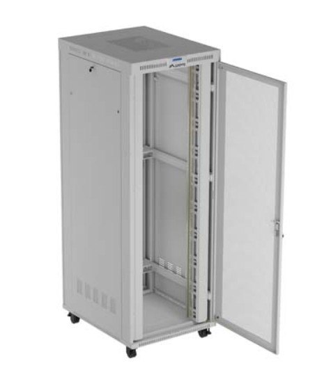 Lanberg Szafa instalacyjna rack stojąca 19 cali 47U 800x1000 szara drzwi perforowane LCD (flat pack) V2