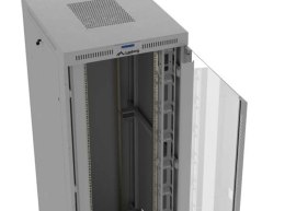 Lanberg Szafa instalacyjna rack stojąca 47U 800x1000 szara drzwi przeszkolne LCD ( flat pack) V2