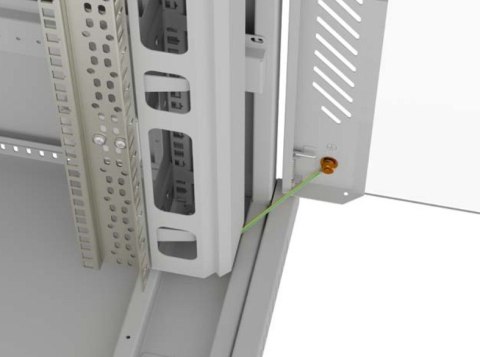 Lanberg Szafa instalacyjna rack stojąca 47U 800x1000 szara drzwi przeszkolne LCD ( flat pack) V2