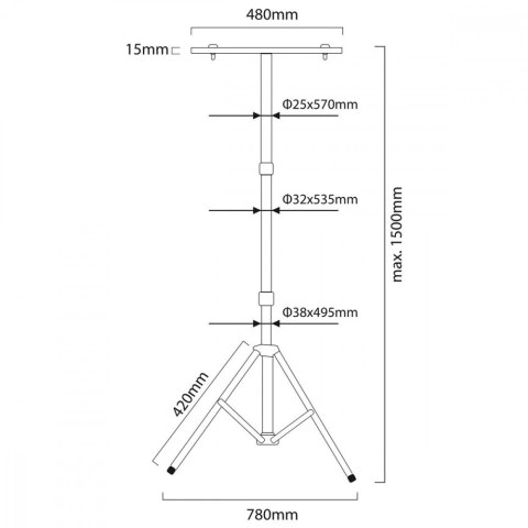 Maclean Stand dla naświetlaczy LED MCE583 Y