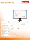 Lenovo Monitor 23.8 cala ThinkVision E24-40 64BAMAT1EU