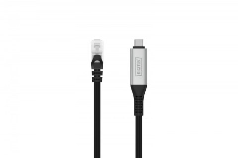 Digitus Kabel adapter USB-C - RJ45 Kat. 6A S/FTP, 1 Gbit/s, USB 3.2 Gen1, LSZH, 2m