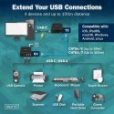 Digitus Przedłużacz (extender) po skrętce kat.6A USB 3.1 Gen1 do 100m, 3x USB-A, 1x USB-C do 5 Gbps, 1x RJ45 (Gigabit Ethernet) - zesta