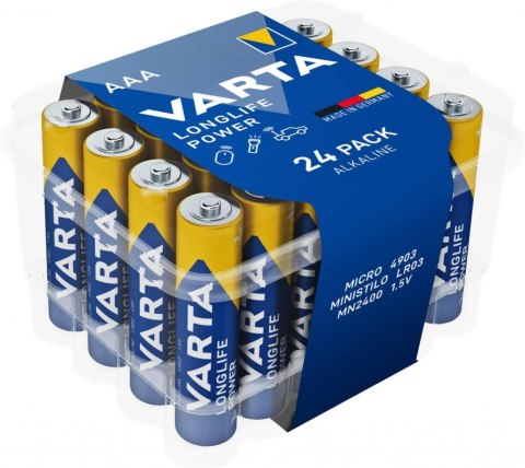Varta Baterie Alkaliczne R3(AAA)longlife POWER 24szt. Premium box Box