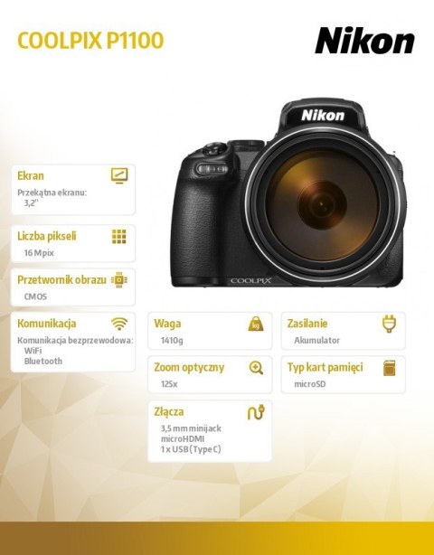 Nikon Aparat P1100 czarny