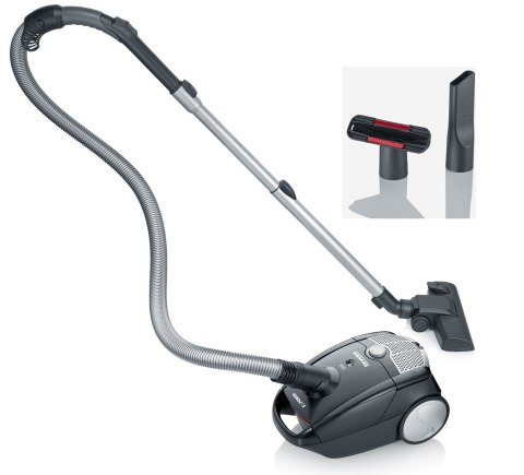 SEVERIN ODKURZACZ WORKOWY CZARNY, POJ. WORKA 2,1 L, MOC SSANIA 15 KPT, DŁ. PRZEWODU 5M, RURA TELESKOPOWA, MOC 750W BC7030