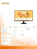 AOC Monitor Q27B35S3 27 cali IPS 120Hz HDMI DP