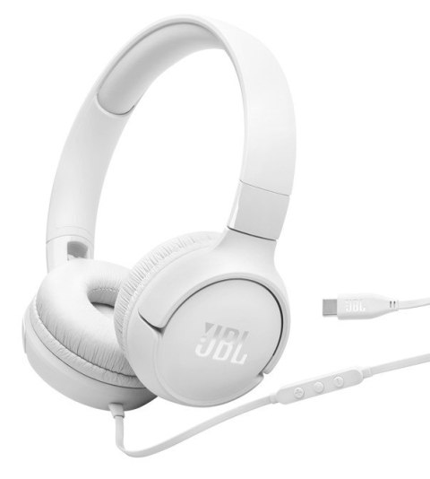 Słuchawki przewodowe JBL Tune 520 USB-C Biały