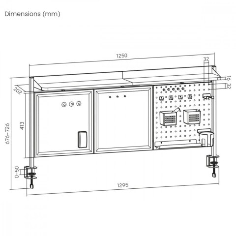 Ergo Office Przegroda biurkowa, ER-300B