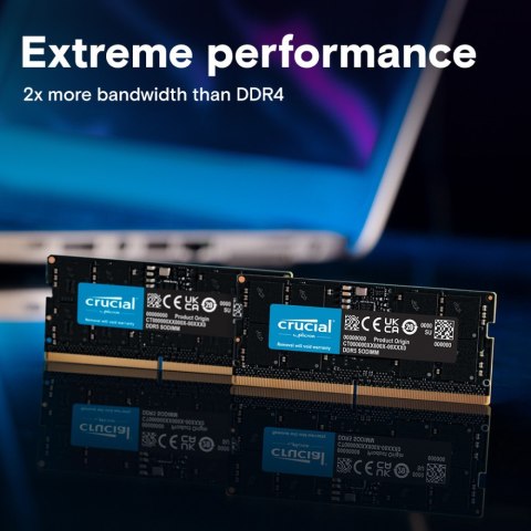 Crucial Pamięć do notebooka DDR5 SODIMM 64GB(1*64)/5600 CL46