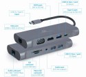 Gembird Adapter USB-C Hub USB-C PD GbE VGA HDMI 3xUSB 3.1 card audio