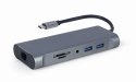 Gembird Adapter USB-C Hub USB-C PD GbE VGA HDMI 3xUSB 3.1 card audio