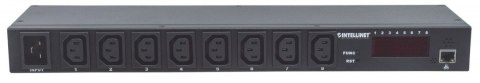 Intellinet Listwa zasilajaca rack 19 1U 110V-250V/16A 8 gniazd C13 zarządzalna IP