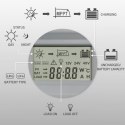 Qoltec Solarny regulator ładowania MPPT z czujnikiem temperatury 10A | 12V/24V | LCD | 2xUSB | Bluetooth | APP | GEL | LiFePO4