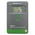 Qoltec Solarny regulator ładowania MPPT z czujnikiem temperatury 10A | 12V/24V | LCD | 2xUSB | Bluetooth | APP | GEL | LiFePO4