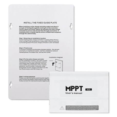 Qoltec Solarny regulator ładowania MPPT z czujnikiem temperatury 10A | 12V/24V | LCD | 2xUSB | Bluetooth | APP | GEL | LiFePO4