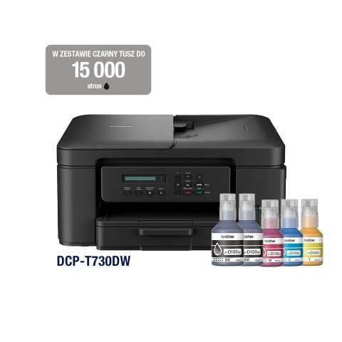 Brother Urządzenie wielofunkcyjne DCP-T730DW RTS A4/USB/WiFi/ADF20/16ipm
