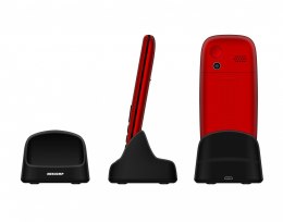Mesmed Telefon komórkowy dla seniorów Mescomp MT-166 Edgar Elegant SOS 4G Czerwony