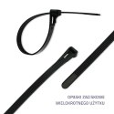 Qoltec Opaski zaciskowe wielorazowe/trytytki | 7.2*300mm | Nylon UV | Czarne