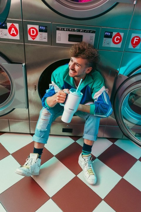 Kubek termiczny ze słomką Kambukka Rio Tumbler 950ml, Frosty Coconut