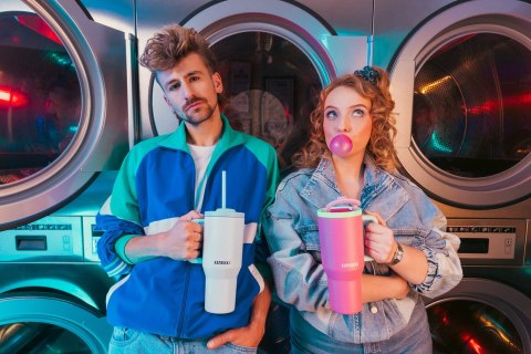 Kubek termiczny ze słomką Kambukka Rio Tumbler 950ml, Frosty Coconut