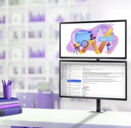 Edbak Podwójny uchwyt biurkowy na monitor LCD SV08