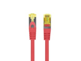 Lanberg Patchcord kat.6a S/FTP LSZH CU 0.5m czerwony fluke