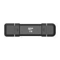 SSD Silicon Power DS72 1TB USB-A USB-C Black