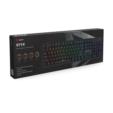 Savio Klawiatura mechaniczna STYX Outemu Brown Hot Swap RGB