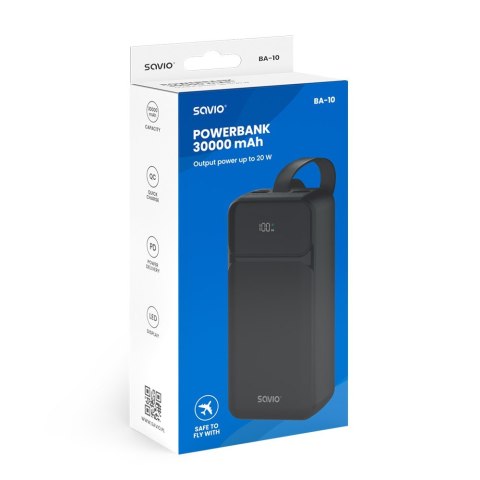 Savio Power bank 30000 mAh, BA-10