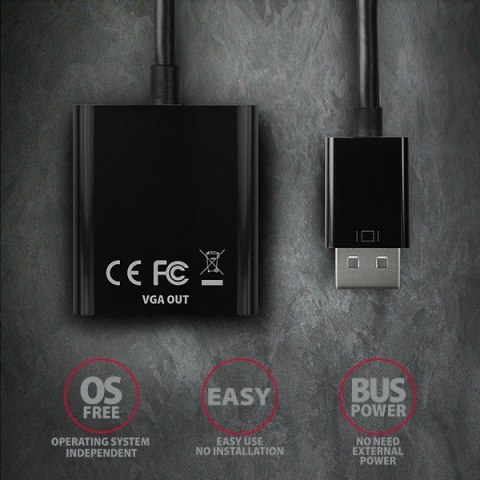 AXAGON RVD-VGN Adapter DisplayPort -> VGA FullHD 1920x1200