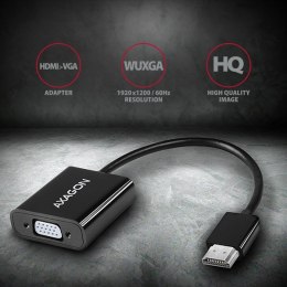 AXAGON RVH-VGAN Adapter aktywny HDMI -> VGA FullHD, wyjście audio, micro USB złącze zasilania