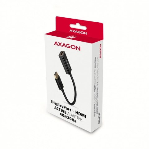AXAGON RVD-HI14N Adapter aktywny Displayport -> HDMI 1,4, 4K/30Hz, kabel 18cm