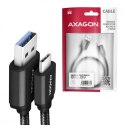 AXAGON BUCM3-AM20AB Kabel USB-C - USB-A 3.2 Gen 1, 2m, 3A, ALU, oplot, czarny