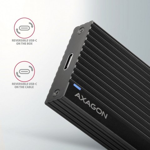 AXAGON EEM2-GTR Obudowa zewnętrzna aluminiowa, USB-C 3.2 GEN 2 M.2 NVMe SSD