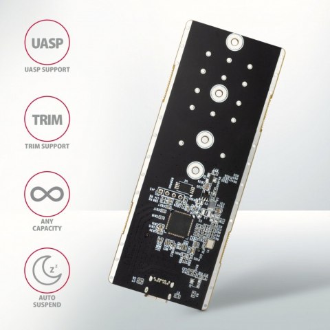 AXAGON EEM2-GTR Obudowa zewnętrzna aluminiowa, USB-C 3.2 GEN 2 M.2 NVMe SSD