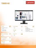 Lenovo Monitor ThinkVision T32UD-40 31.5 cala 64B0GAT1EU