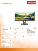 Lenovo Monitor ThinkVision P34WD-40 34 cale 64ADGAT1EU