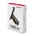 AXAGON PCEM2-N Adapter wewnetrzny PCIe x4, 1x M.2 NVMe M-key slot, SP & LP