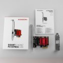 AXAGON PCEE-GIX Karta sieciowa PCIe 1x Gigabit Ethernet port (RJ-45), Intel i210AT, PXE, SP & LP