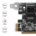 AXAGON PCEE-GRF Karta sieciowa PCIe 1x Gigabit Ethernet port RJ-45 Realtek SP & LP