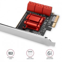 AXAGON PCES-SA6 Kontroler PCIe 6x wewnętrzny port SATA 6G, ASM1166, SP & LP