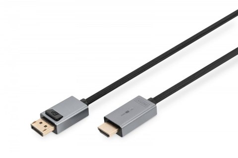 Digitus Kabel adapter DisplayPort - HDMI 4K 30Hz DP/HDMI M/M 1m