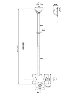 Neomounts Uchwyt do TV/LCD CL35-340BL22 23-42 cale 45kg