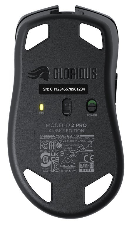 Glorious PC Gaming Race D 2 PRO myszka Po prawej stronie RF Wireless Optyczny 26000 DPI