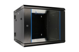Extralink Szafa rack 9U 600x600 AZH Czarna montowana na ścianie, dwusekcyjna