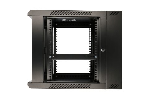 Extralink Szafa rack 9U 600x600 AZH Czarna montowana na ścianie, dwusekcyjna