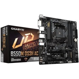 Gigabyte Płyta główna B550M DS3H AC AM4 4DDR4 HDMI/DVI M.2 mATX